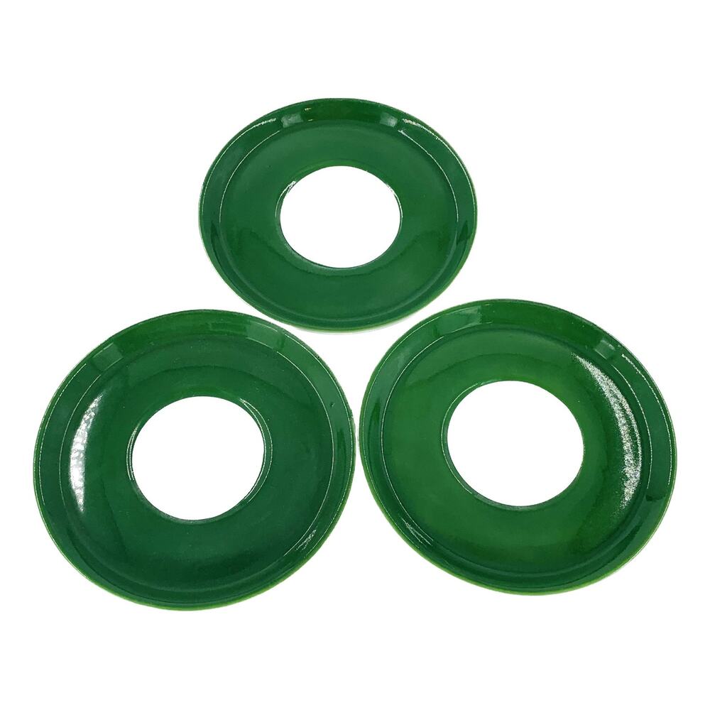 Demitasse Saucers Only Rubicon Designs Lot of 3 Green White Made In Japan